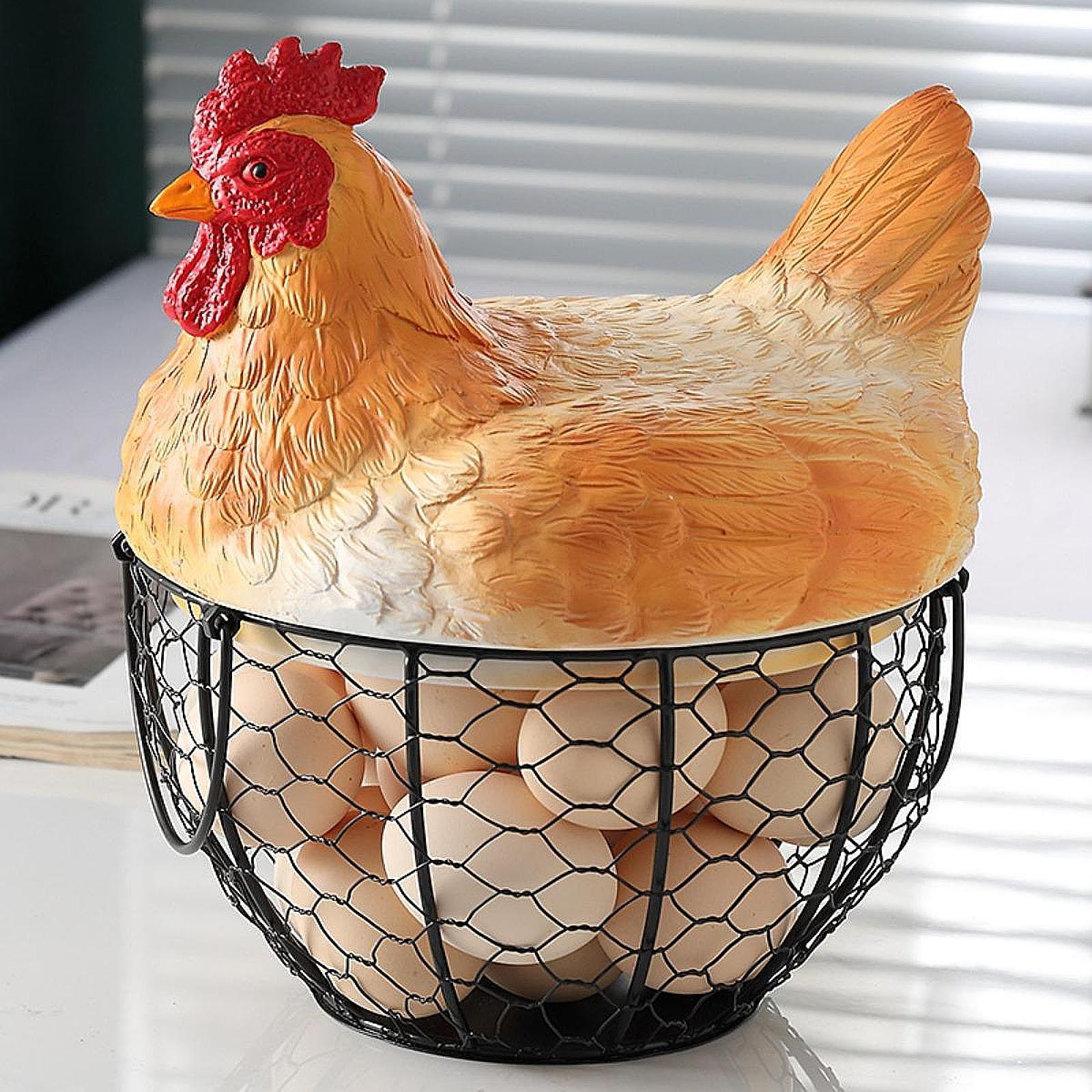 Compost Bin Countertop - Egg Basket with Lid Kitchen Supplies