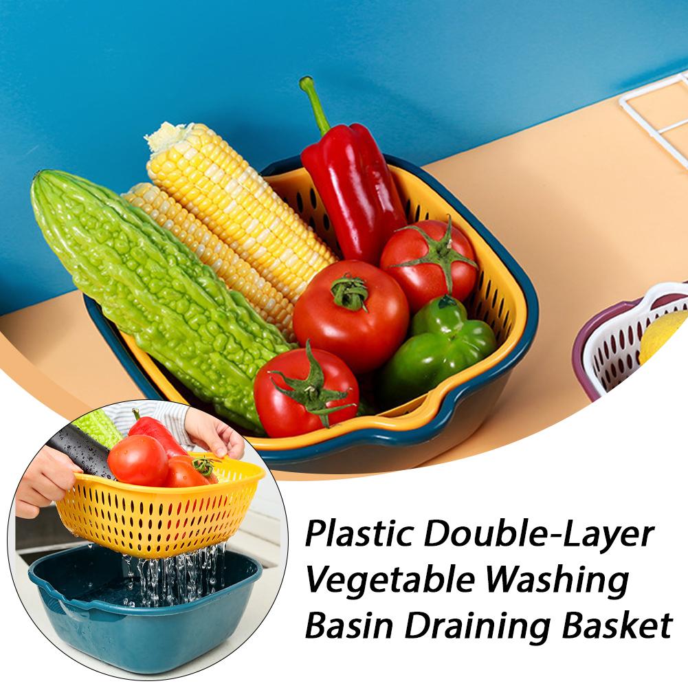 Compost Bin Countertop - Multifunctional Kitchen Strainer Bowl Set Rotating