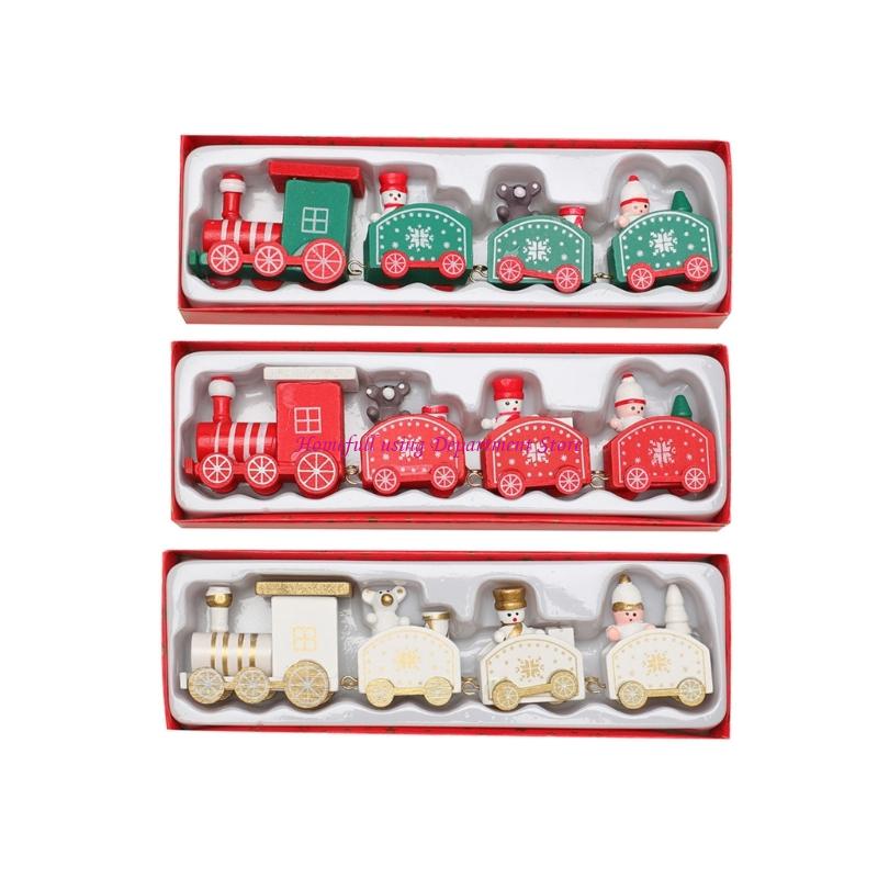 Sustainable Living Usa - Premium Carved Holiday Train Set Sustainable