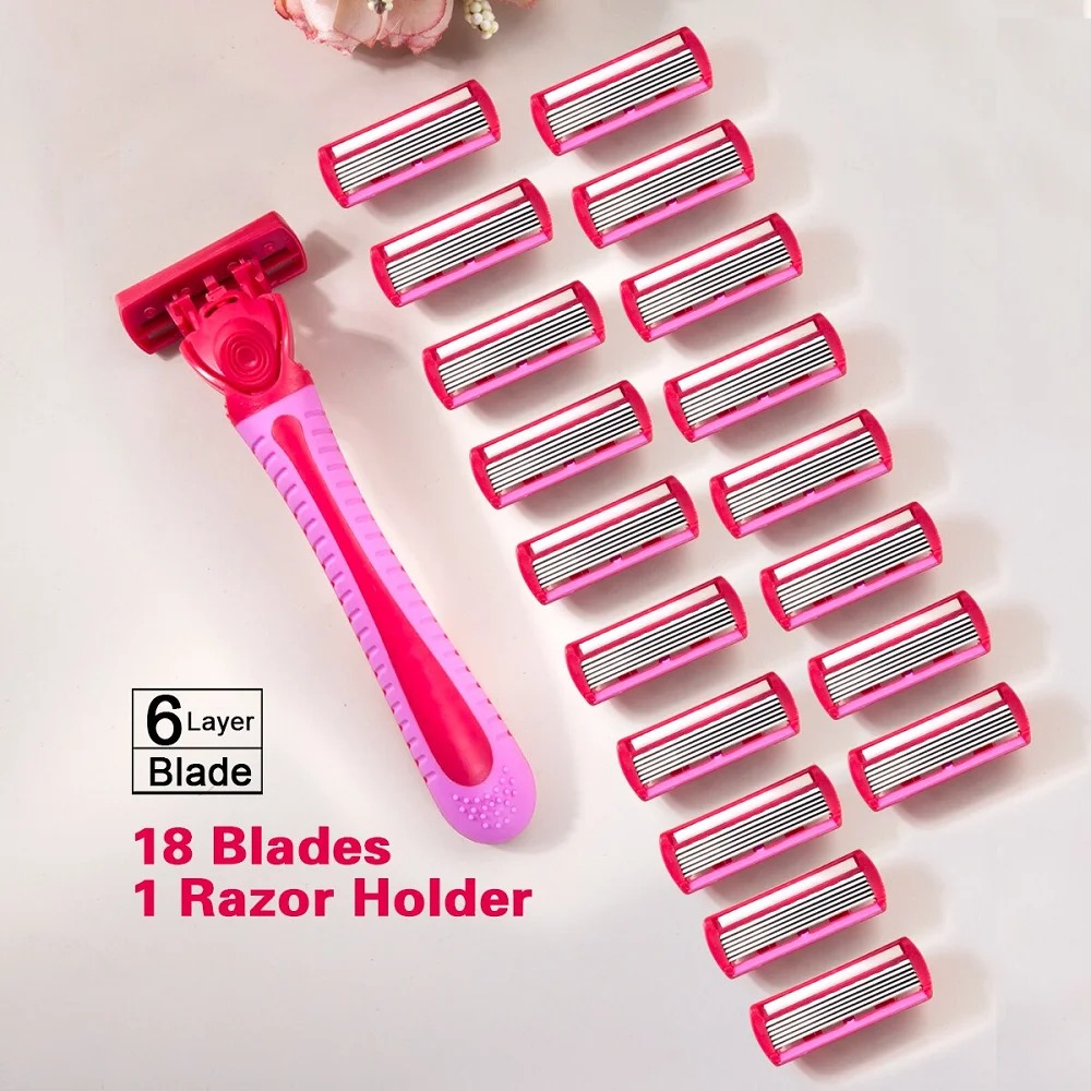 1 Handle + 18 Blades/ Women Ma - Safety Razor Handle 评论和价格