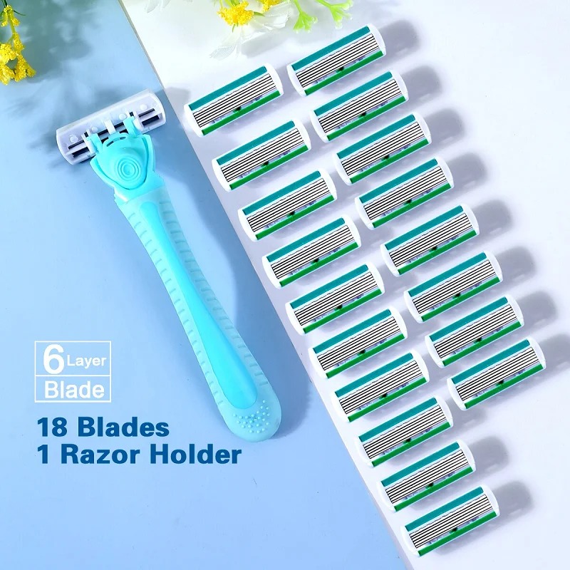 1 Handle + 18 Blades/ Women Ma - Safety Razor Handle 评论和价格