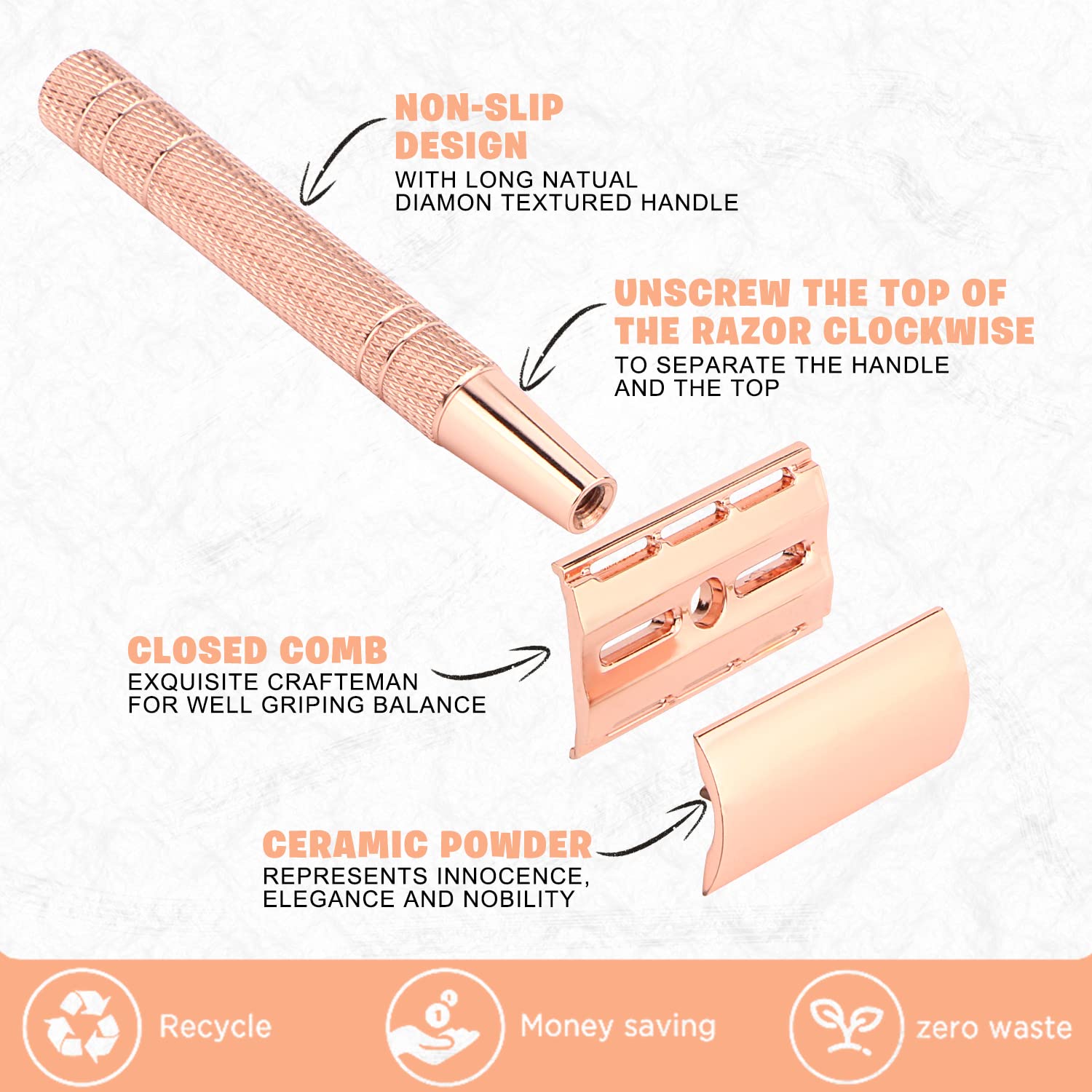 Reusable Double Edge Safety Ra - Safety Razor Handle 评论和价格