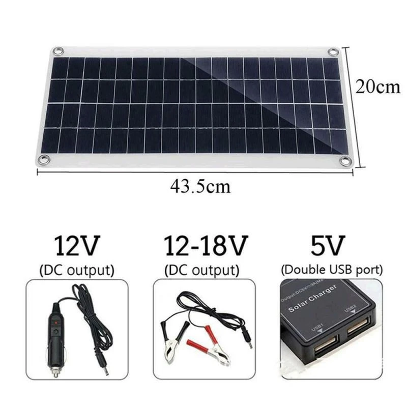 Solar Panel Kit 30W 12V Dual U - Solar Charger Panel Foldable 评论和价格