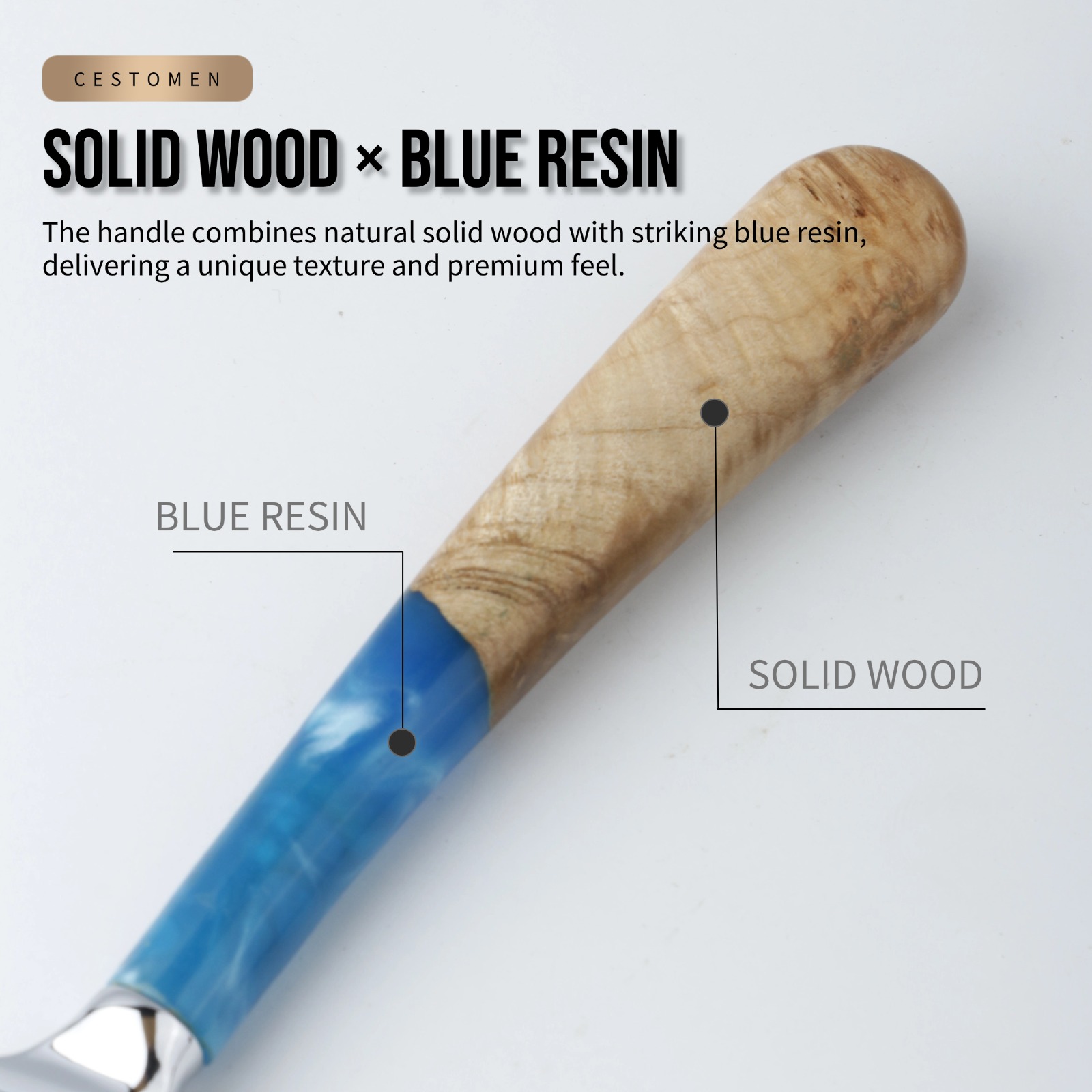 1Pcs Pro Resin Wood Handle Bar - Safety Razor Handle 评论和价格