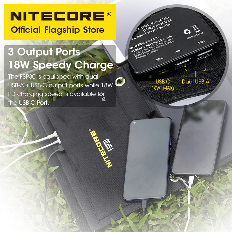 NITECORE FSP30 30W Portable So - Solar Charger Panel Foldable 评论和价格