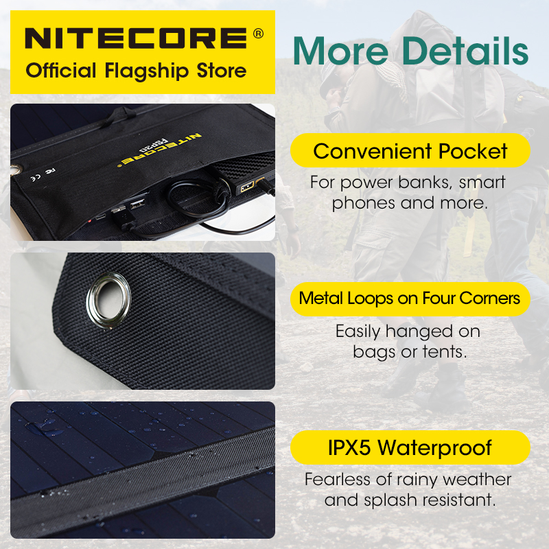 NITECORE FSP30 30W Portable So - Solar Charger Panel Foldable 评论和价格